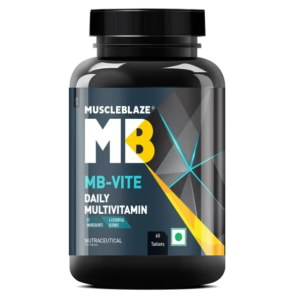 MuscleBlaze MB-VITE Daily Multivitamin, for Enhanced Energy, Stamina & Gut Health, 60 tablet(s) ( FREE DELIVERY )