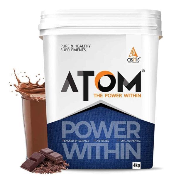 AS-IT-IS Nutrition ATOM POWER Whey Protein 24gm 4 kg Dark Rich Chocolate ( FREE DELIVERY )